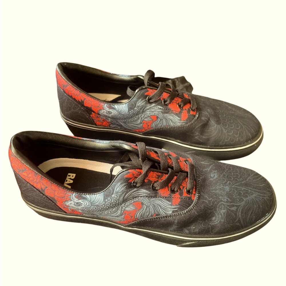 RADD Chinese red & black laced sneakers shoes